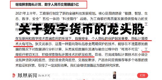 关于数字货币的龙头股，关于数字货币的龙头股票有哪些
