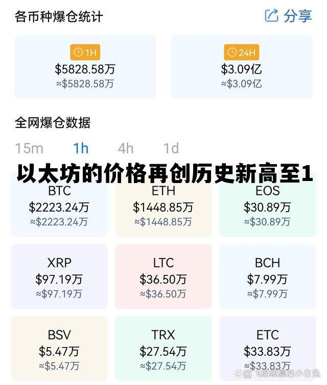 以太坊的价格再创历史新高至1的简单介绍